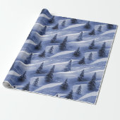 Blue Christmas Pattern#10 ID1009 Geschenkpapier (Ungerollt)