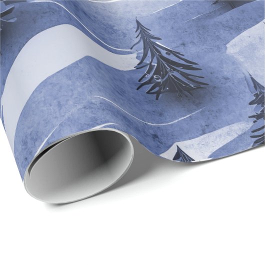 Blue Christmas Pattern#10 ID1009 Geschenkpapier (Rolleneckpunkt)