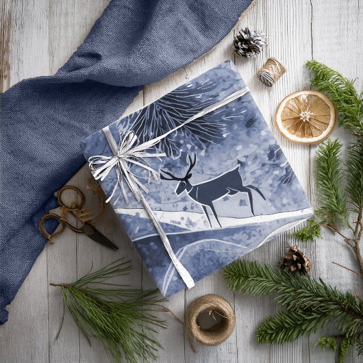 Blue Christmas Pattern#13 ID1009 Geschenkpapier