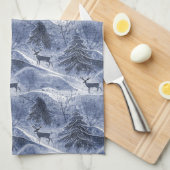 Blue Christmas Pattern#13 ID1009 Geschirrtuch (Viertel Falte)