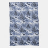 Blue Christmas Pattern#13 ID1009 Geschirrtuch (Vertikal)