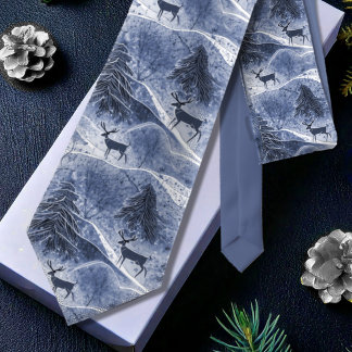 Blue Christmas Pattern#13 ID1009 Krawatte