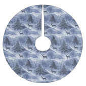 Blue Christmas Pattern#13 ID1009 Polyester Weihnachtsbaumdecke (Vorderseite)