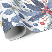 Blue Christmas Pattern#17 ID1009 Geschenkpapier (Rolleneckpunkt)