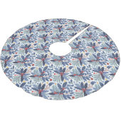 Blue Christmas Pattern#17 ID1009 Polyester Weihnachtsbaumdecke (Schrägansicht)