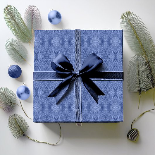 Blue Christmas Pattern#32 ID1009 Geschenkpapier