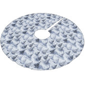 Blue Christmas Pattern#3 ID1009 Polyester Weihnachtsbaumdecke (Schrägansicht)