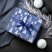 Blue Christmas Pattern#6 ID1009 Geschenkpapier