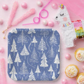 Blue Christmas Pattern#6 ID1009 Pappteller (Party)