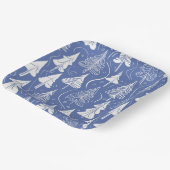 Blue Christmas Pattern#6 ID1009 Pappteller (Gewinkelt)