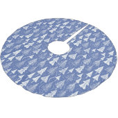 Blue Christmas Pattern#6 ID1009 Polyester Weihnachtsbaumdecke (Schrägansicht)