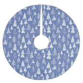Blue Christmas Pattern#6 ID1009 Polyester Weihnachtsbaumdecke (Vorderseite)