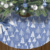 Blue Christmas Pattern#6 ID1009 Polyester Weihnachtsbaumdecke
