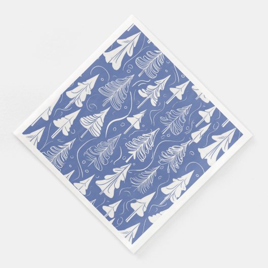 Blue Christmas Pattern#6 ID1009 Serviette (Ecke)