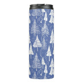 Blue Christmas Pattern#6 ID1009 Thermosbecher (Rückseite)
