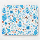 Blue Christmas Pattern Mousepad (Vorne)