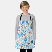 Blue Christmas Pattern Schürze (Getragen)