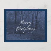 Blue Christmas Postings Feiertagspostkarte (Vorderseite)