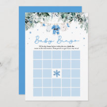 Blue Christmas Santa Baby Bingo Baby Showspiel
