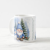 Blue Christmas - Santa und Snowman Kaffeetasse (Vorderseite Links)