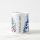 Blue Christmas - Santa und Snowman Kaffeetasse (Mittel)