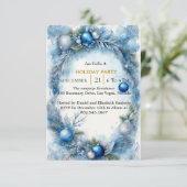 Blue Christmas Serenade: Passen Sie Ihren Ton an Einladung (Stehend Vorderseite)