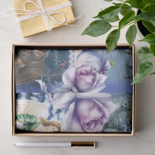 Blue Christmas Series Design 3 Seidenpapier (Geschenk)