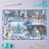 Blue Christmas Series Design 3 Seidenpapier (Basteln)