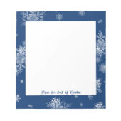 Blue Christmas Snowflakes Notepad Notizblock (Vorderseite)