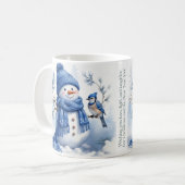 Blue Christmas - Snowman Kaffeetasse (Vorderseite Links)