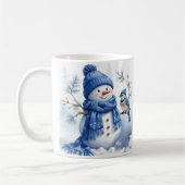 Blue Christmas - Snowman Kaffeetasse (Links)