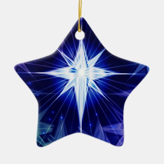 Blue Christmas star Ornament (Vorne)