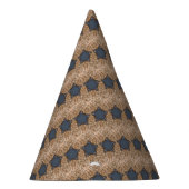 Blue Christmas Star Wicker Hintergrundmuster Partyhütchen (Rechts)