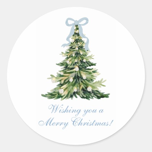 Blue Christmas Sticker (Vorderseite)