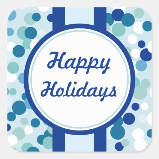 Blue Christmas Stickers (Vorderseite)