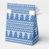 Blue Christmas Sweater Favor Box Geschenkschachtel (Rückseite)