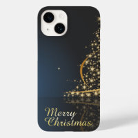 Blue Christmas Thema mit goldenem Weihnachtsbaum