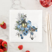 Blue Christmas Threading Arrangement Serviette (Beispiel)