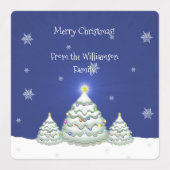 Blue Christmas Tree Baking Label Etiketten (Design 2)