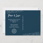 Blue Christmas Tree Business Logo Feiertagskarte (Rückseite)