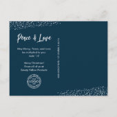 Blue Christmas Tree Business Logo Feiertagspostkarte (Rückseite)