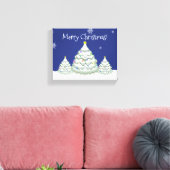 Blue Christmas Tree Canvas Print Leinwanddruck (Insitu (Wohnzimmer))