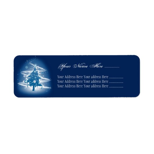 Blue Christmas Tree Extravagant Elegante Dekoratio (Vorne)