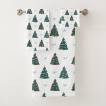 Blue Christmas Tree Farm Geschenk Wrap