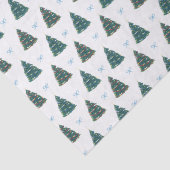 Blue Christmas Tree Farm Geschenk Wrap Seidenpapier (Detail)