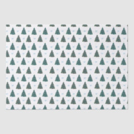 Blue Christmas Tree Farm Geschenk Wrap Seidenpapier