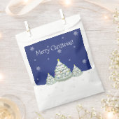 Blue Christmas Tree Favor Bags Geschenktütchen (Ausgeschnitten)