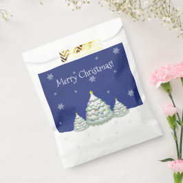 Blue Christmas Tree Favor Bags Geschenktütchen