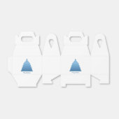 Blue Christmas Tree Favor Box Geschenkschachtel (Ungefaltet)