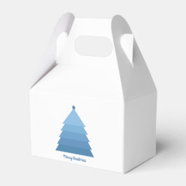 Blue Christmas Tree Favor Box Geschenkschachtel